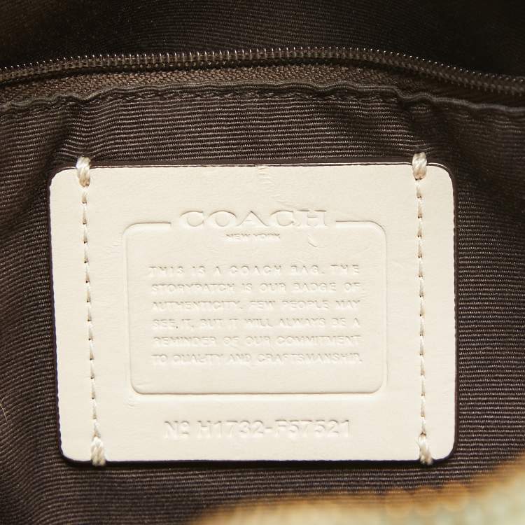 Pre Owned Coach Light Beige Leather Mini Bennett Satchel