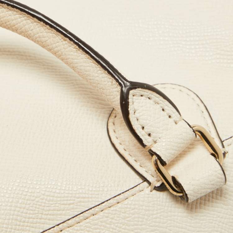 Pre Owned Coach Light Beige Leather Mini Bennett Satchel
