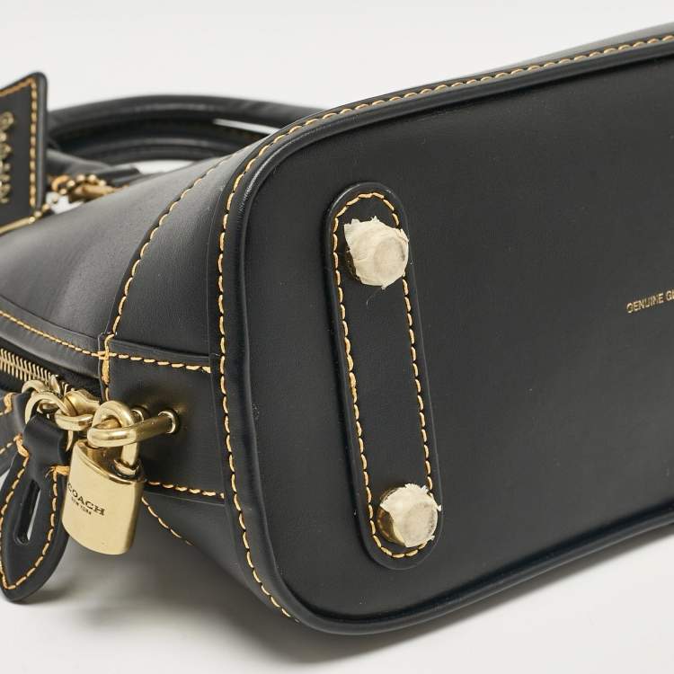 Pre Owned Coach Black Leather Revel Satchel