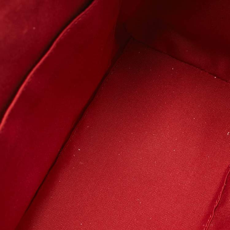 Pre Owned Coach Red/Brown Signature Coated Canvas Rowan Boston Bag