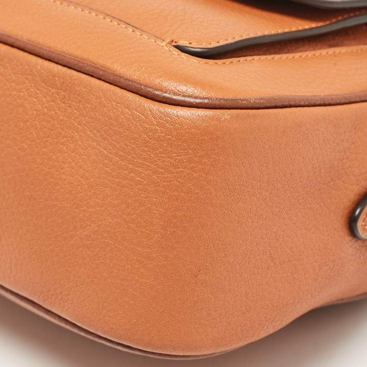 Pre Owned Coach Brick Brown Leather Willow Camera Bag