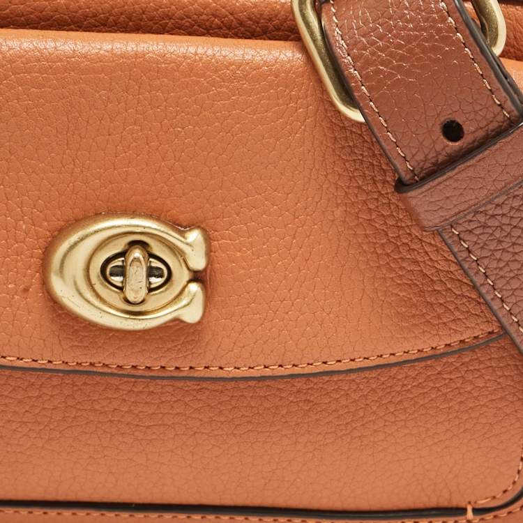 Pre Owned Coach Brick Brown Leather Willow Camera Bag
