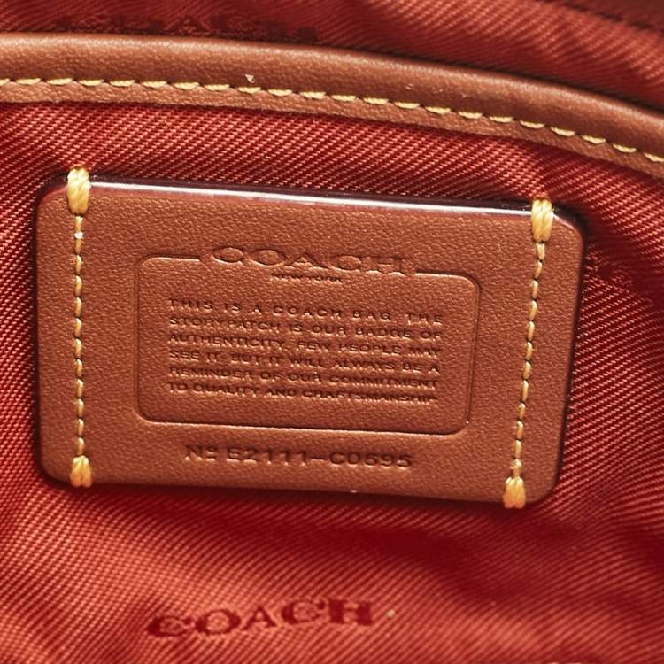 Pre Owned Coach Brick Brown Leather Willow Camera Bag