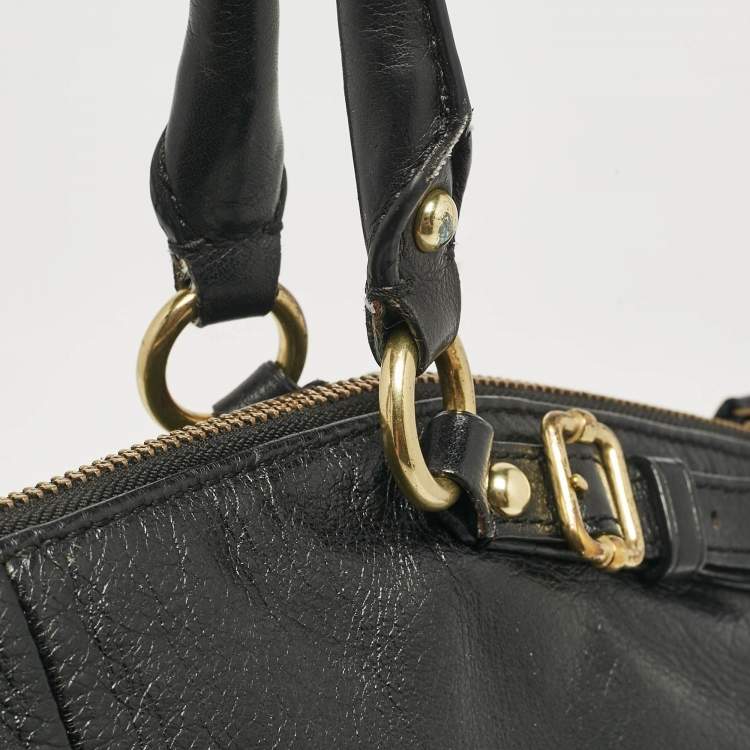 Pre Owned Coach Black Leather Sophia Madison Tote