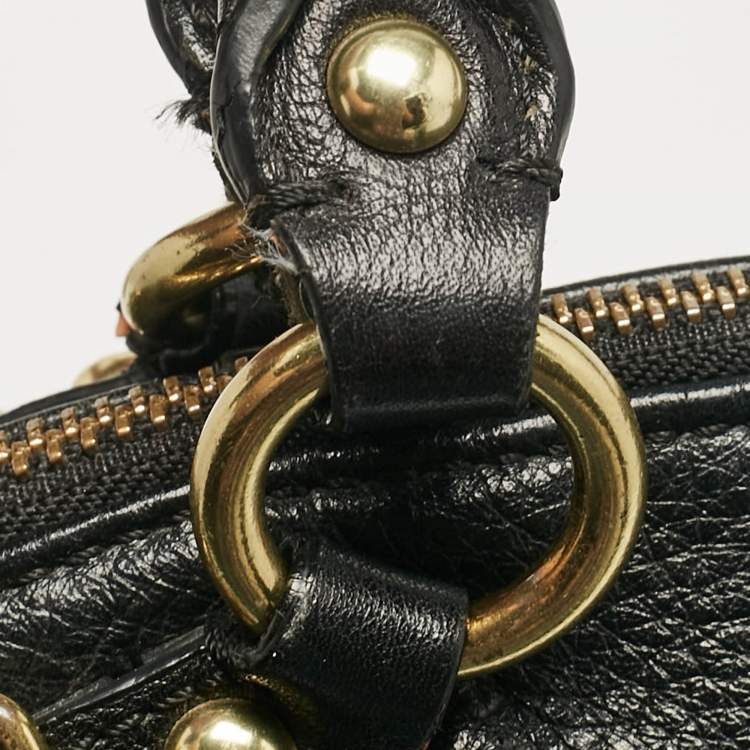 Pre Owned Coach Black Leather Sophia Madison Tote