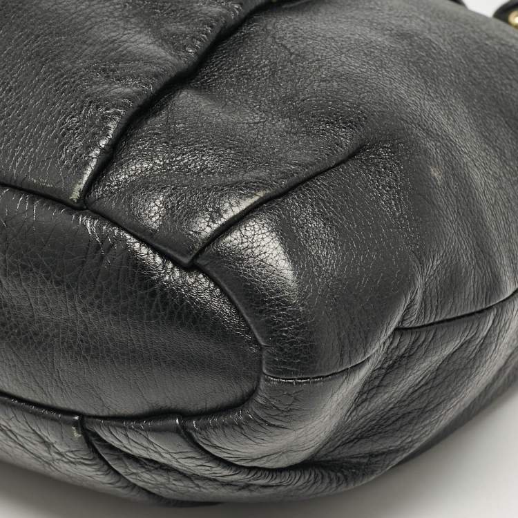 Pre Owned Coach Black Leather Sophia Madison Tote