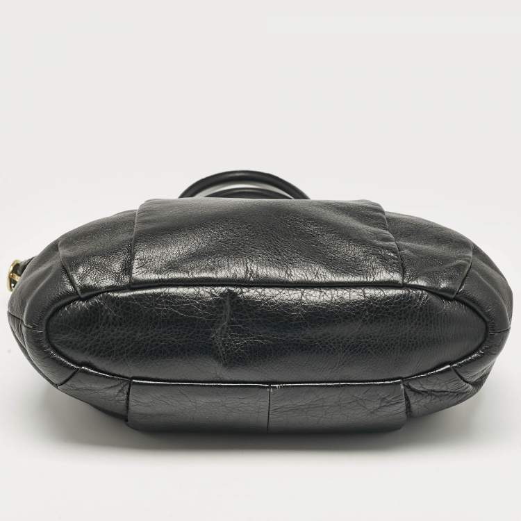 Pre Owned Coach Black Leather Sophia Madison Tote