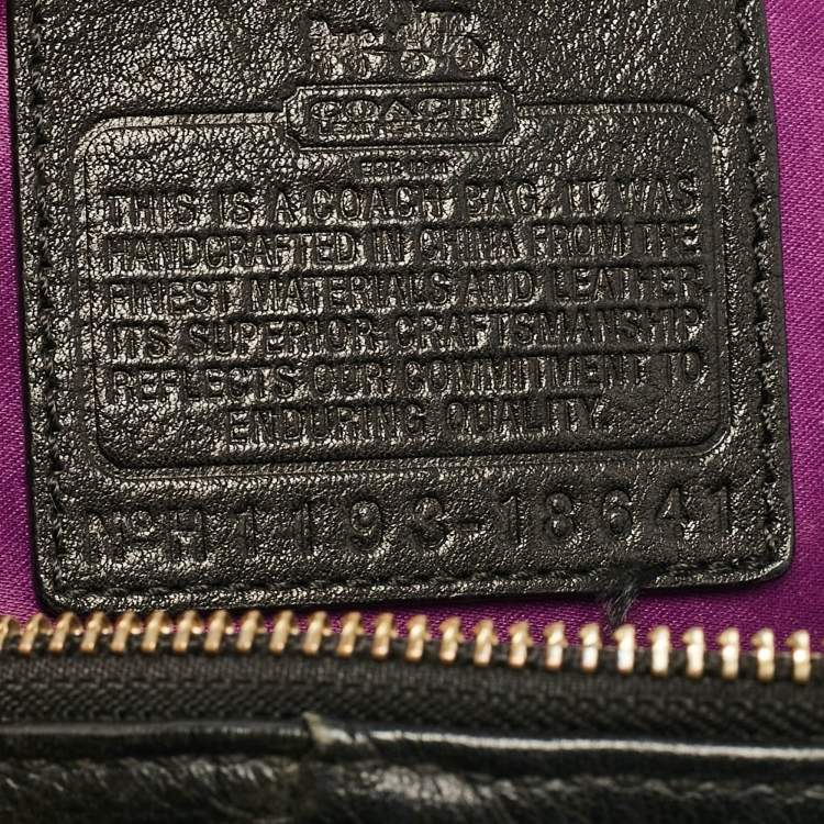 Pre Owned Coach Black Leather Sophia Madison Tote