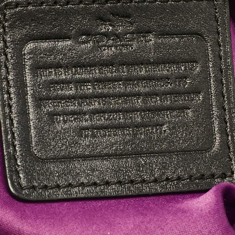Pre Owned Coach Black Leather Madison Pinnacle Carrie Satchel