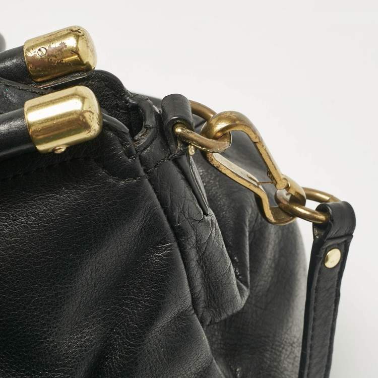 Pre Owned Coach Black Leather Madison Pinnacle Carrie Satchel