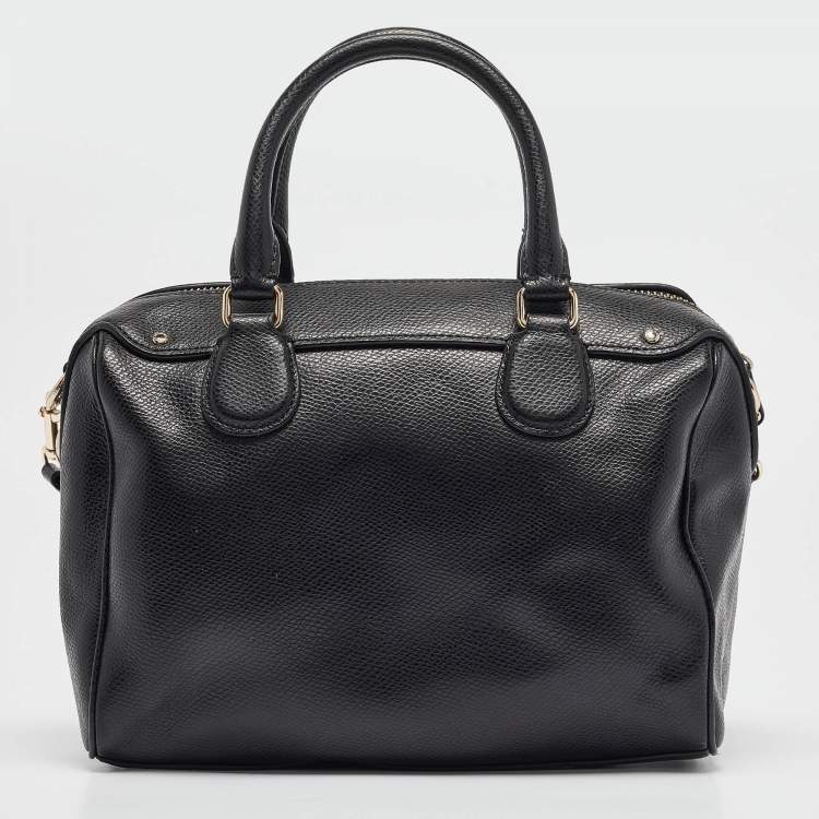 Pre Owned Coach Black Leather Mini Bennett Satchel