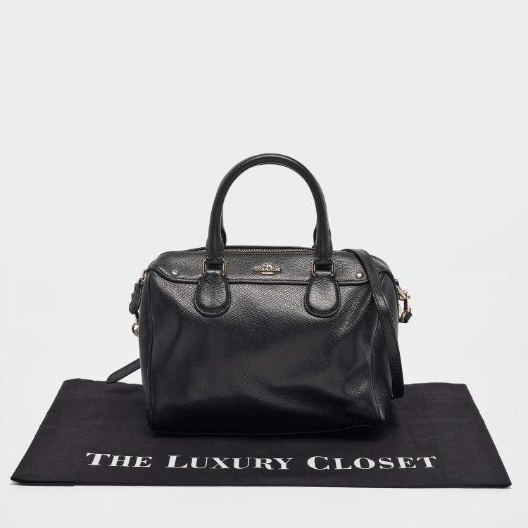 Pre Owned Coach Black Leather Mini Bennett Satchel