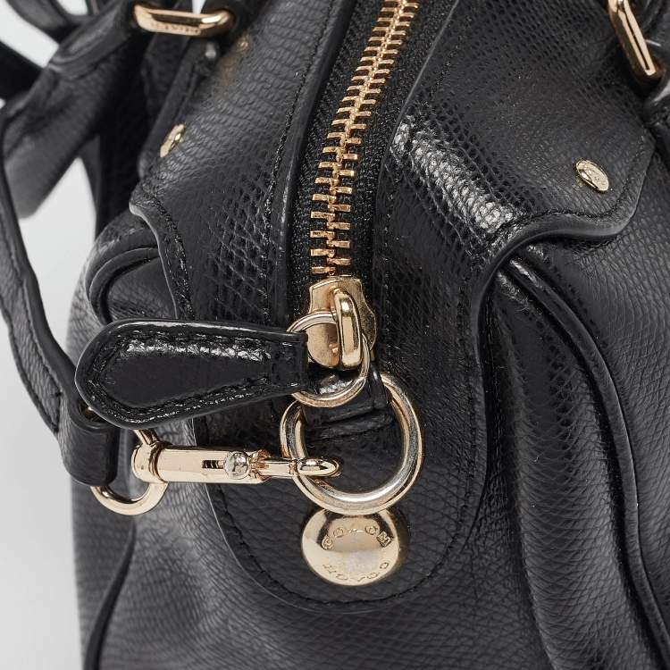 Pre Owned Coach Black Leather Mini Bennett Satchel