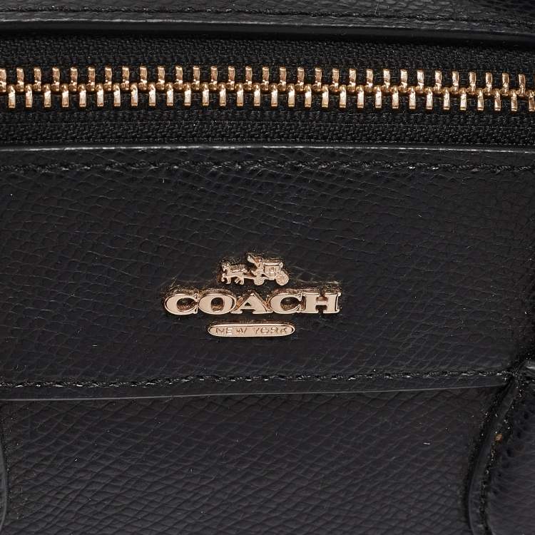 Pre Owned Coach Black Leather Mini Bennett Satchel