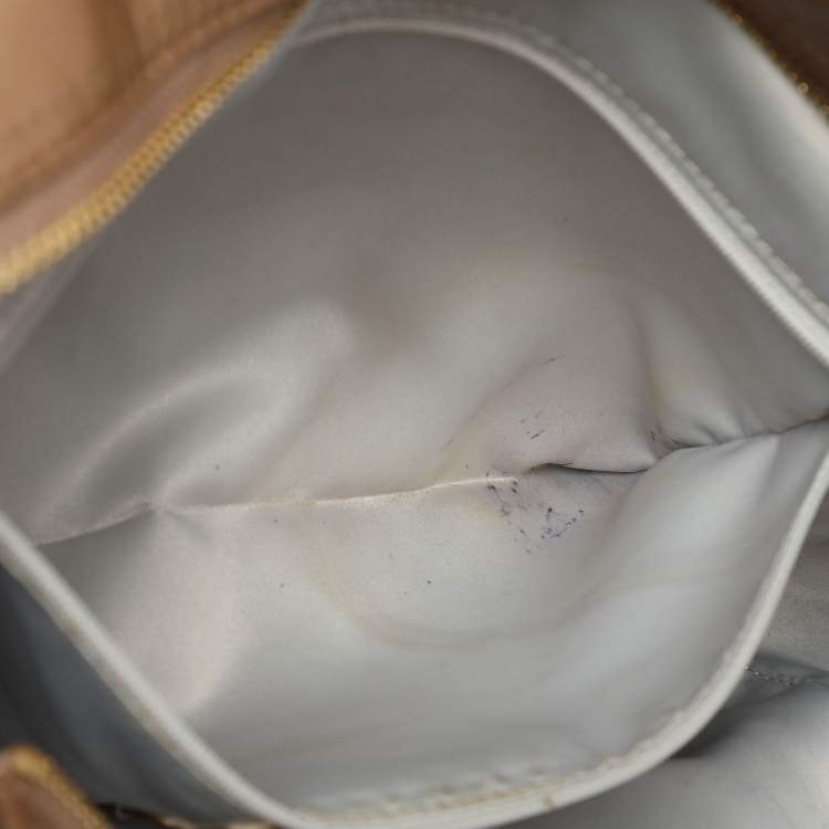 Pre Owned Coach Brown Embossed Leather South Tote