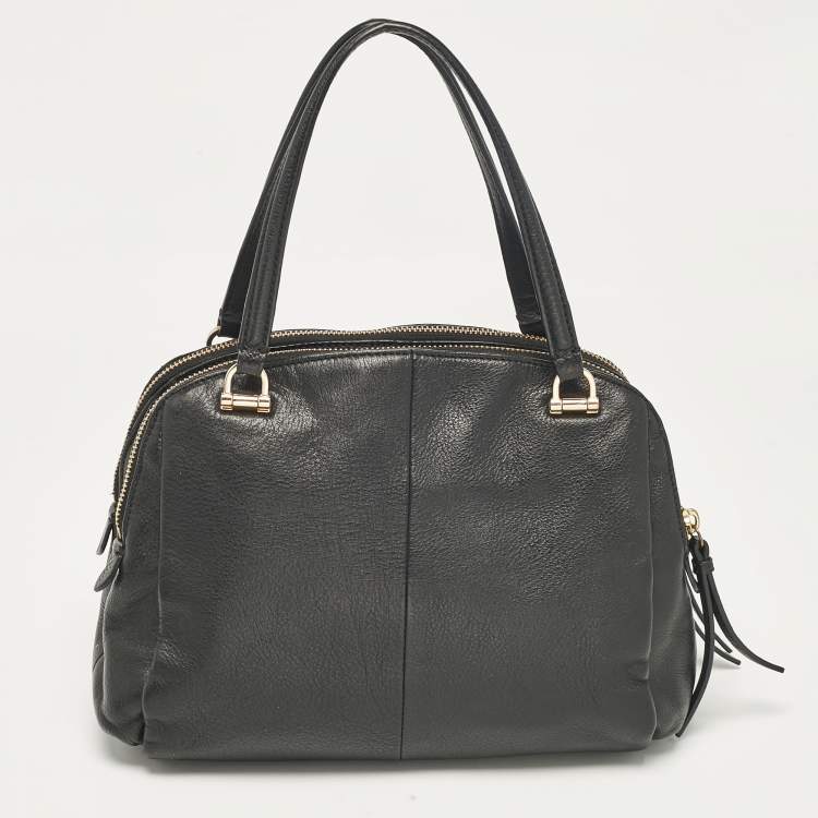Pre Owned Coach Black Leather Madison Georgie Satchel