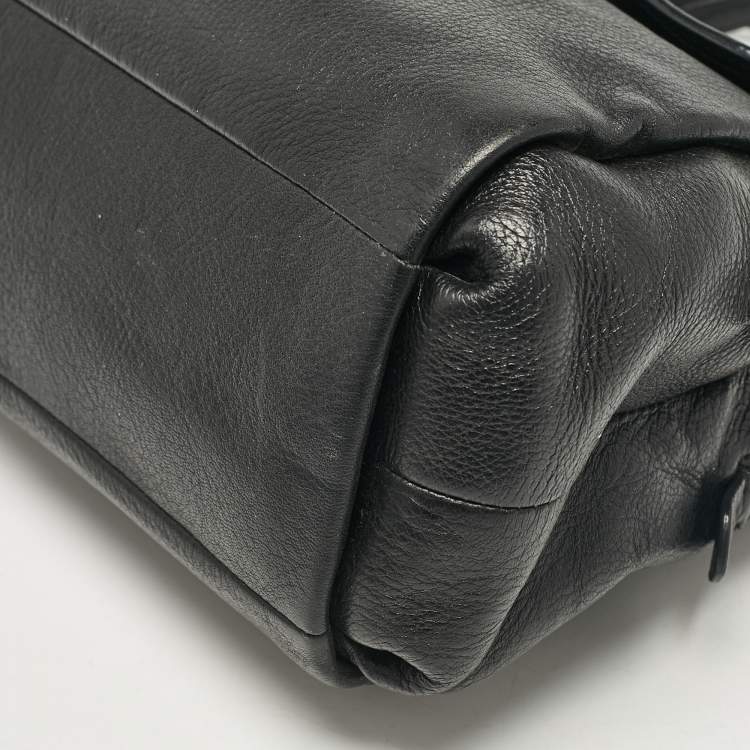 Pre Owned Coach Black Leather Madison Georgie Satchel