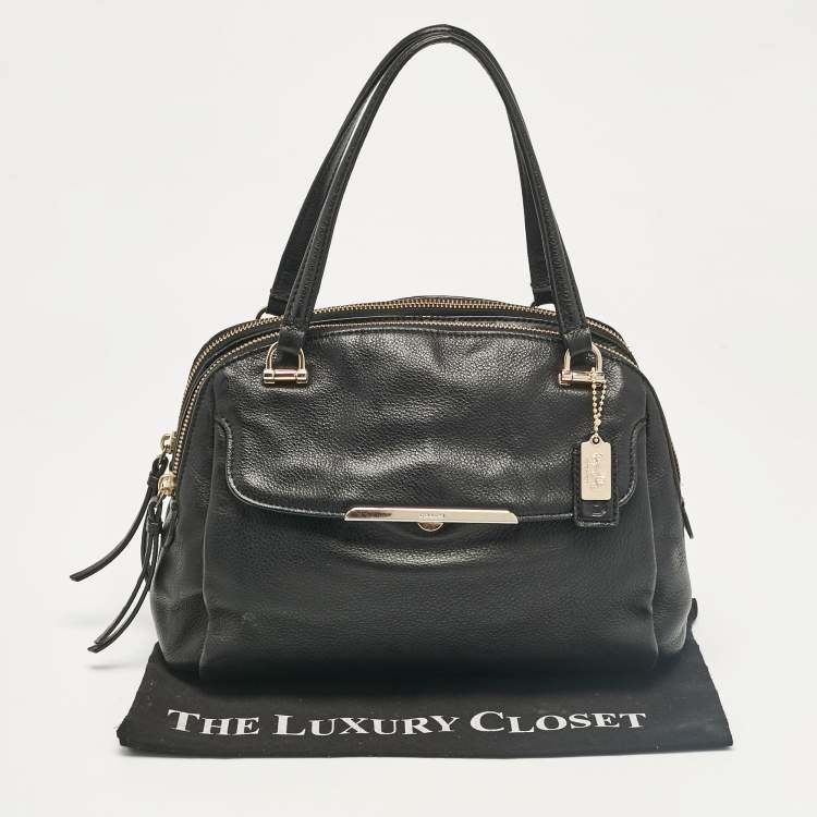 Pre Owned Coach Black Leather Madison Georgie Satchel