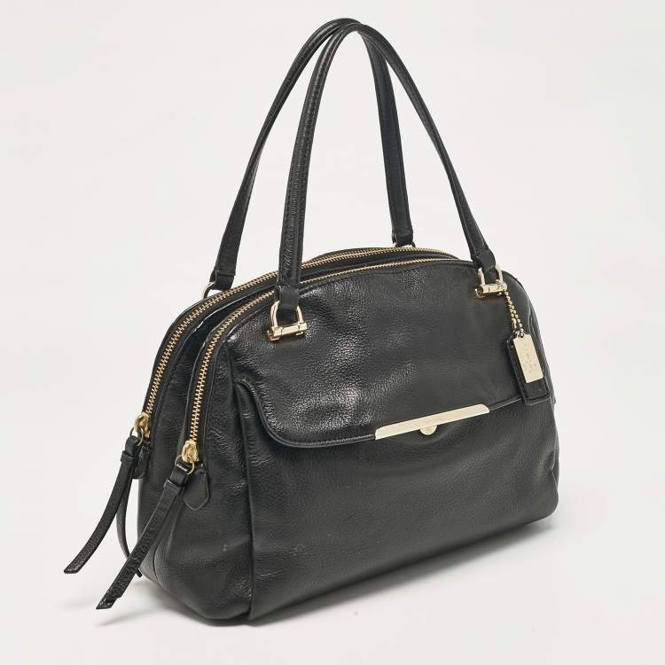 Pre Owned Coach Black Leather Madison Georgie Satchel