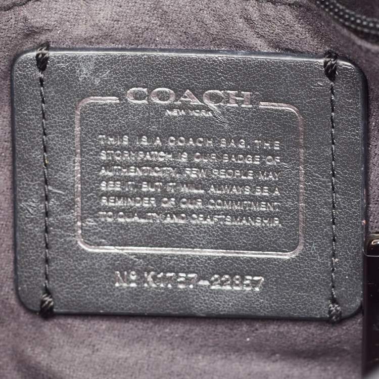 مملوكة مسبقًا Coach Metallic Green Leather Bowery Crossbody Bag
