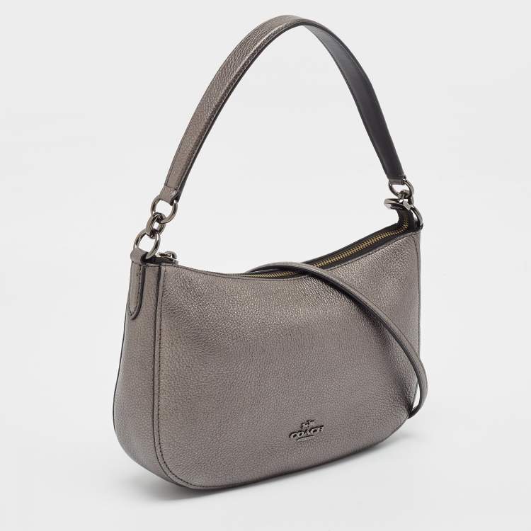 مملوكة مسبقًا Coach Metallic Leather Chelsea Hobo