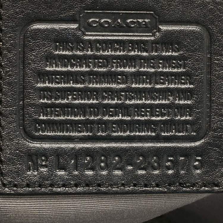 Pre Owned Coach Black Signature Canvas and Leather Legacy Haley Satchel