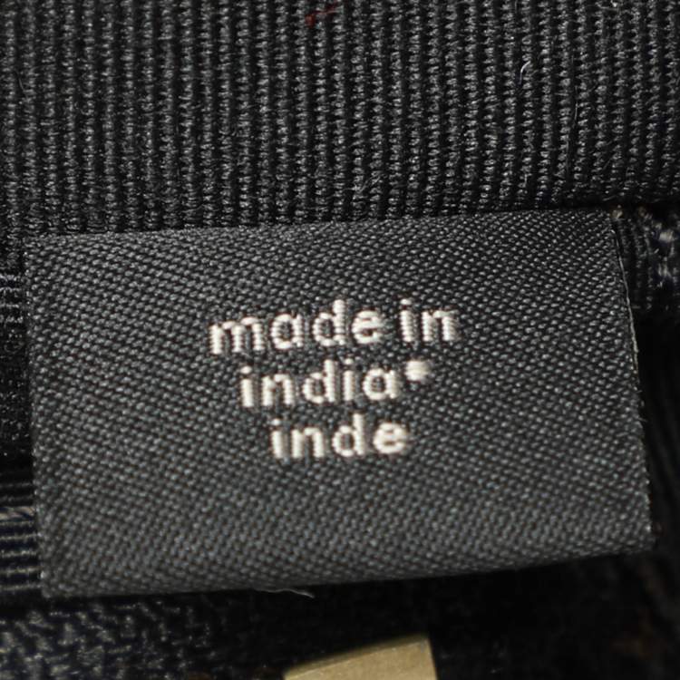 Pre Owned Coach Brown/Black Coated Canvas and Leather Laptop Bag