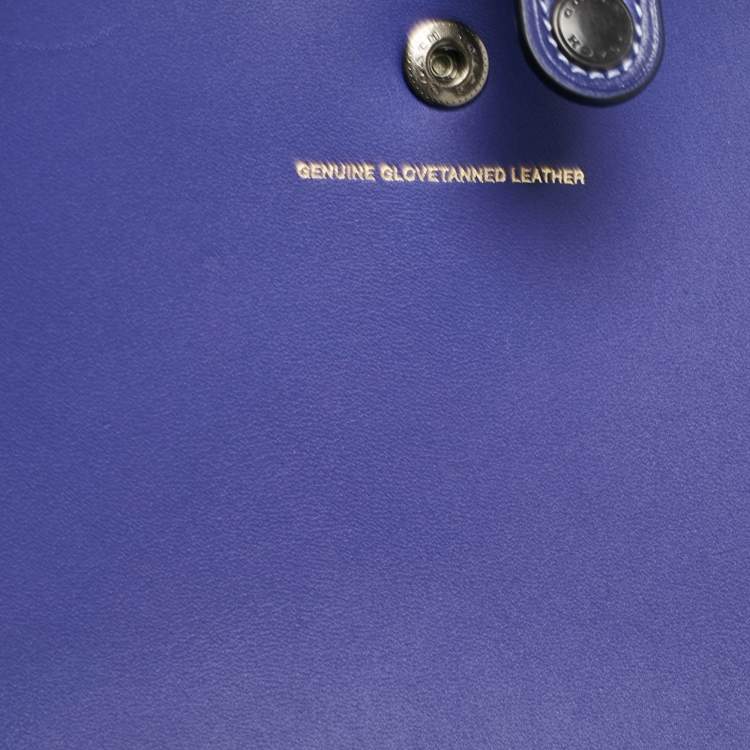 Pre Owned Coach Purple Leather Saddle 23 Crossbody Bag