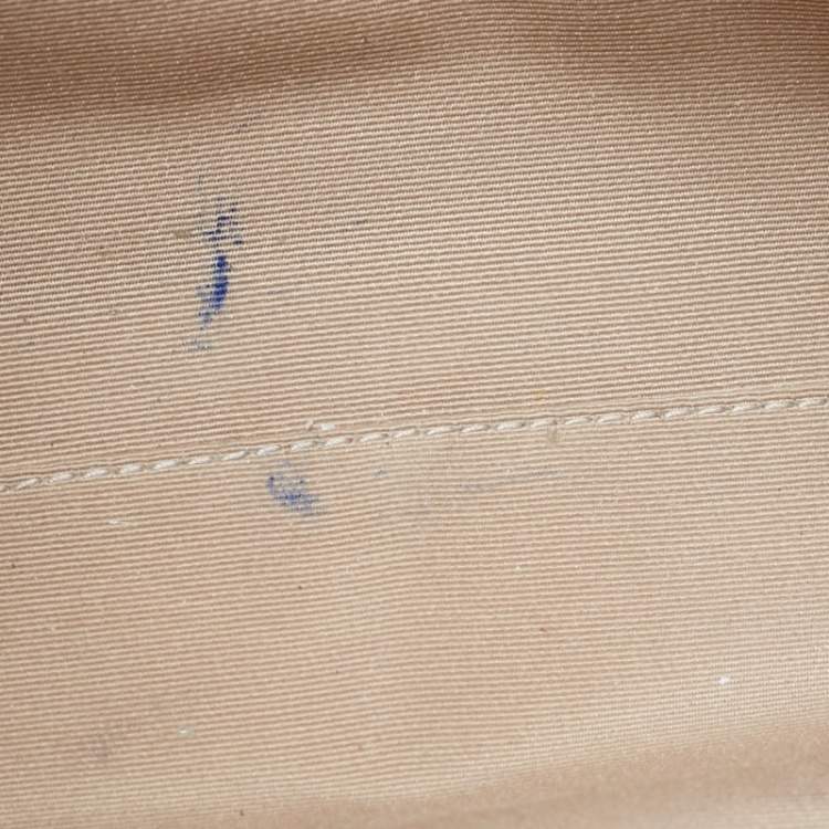 Pre Owned Coach Beige Coated Canvas Leather Satchel