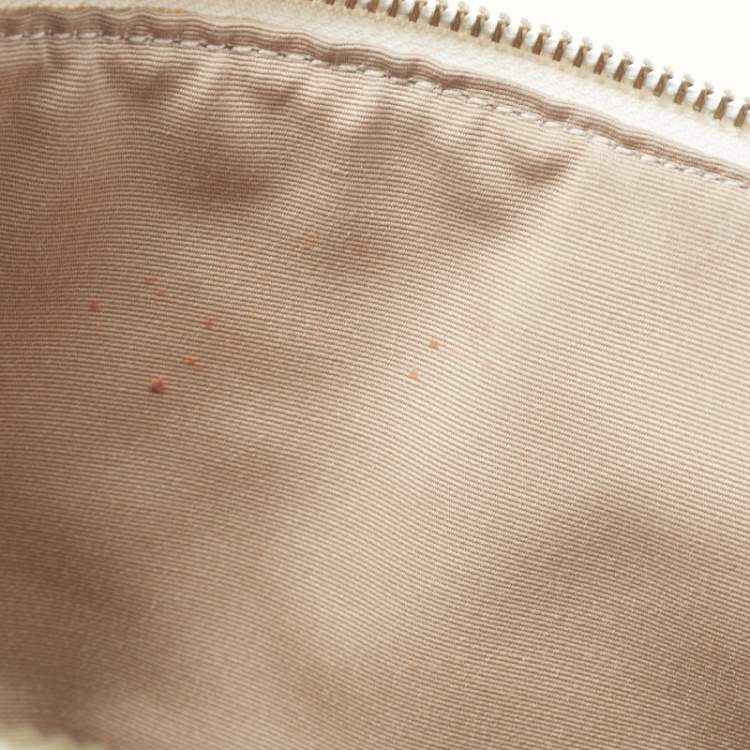 Pre Owned Coach Beige Coated Canvas Leather Satchel