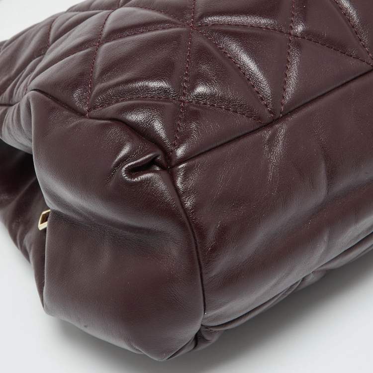 مملوكة مسبقًا Coach Burgundy Quilted Leather Phoebe Madison Shoulder Bag