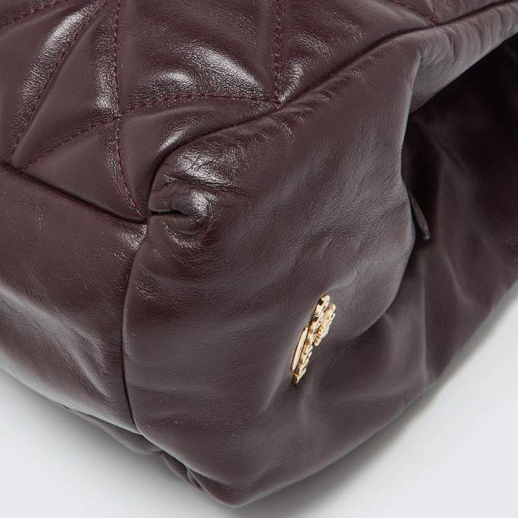 مملوكة مسبقًا Coach Burgundy Quilted Leather Phoebe Madison Shoulder Bag