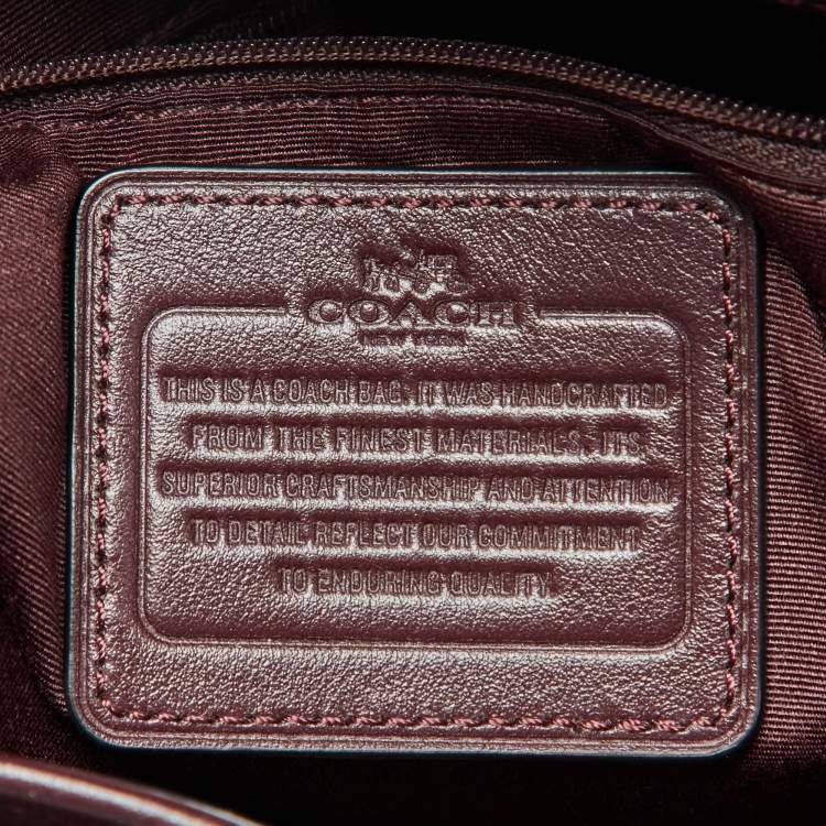 مملوكة مسبقًا Coach Burgundy Quilted Leather Phoebe Madison Shoulder Bag