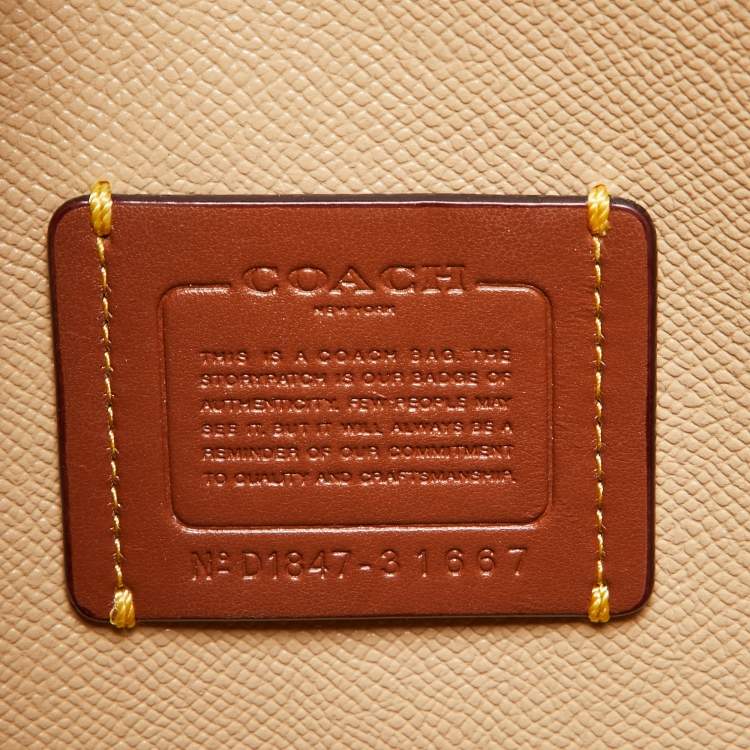 مملوكة مسبقًا Coach Brown/White Signature Floral Coated Canvas and Leather Charlie Carryall Tote