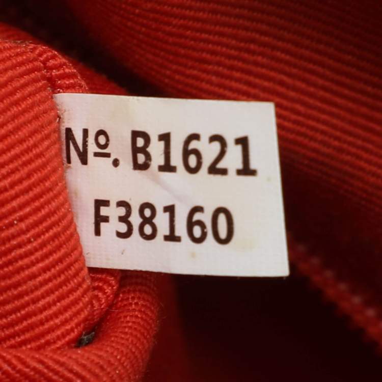 Pre Owned Coach Red Printed Leather Bennett Satchel