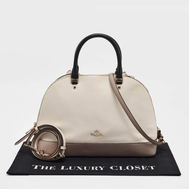 مملوكة مسبقًا Coach Tricolor Leather Sierra Satchel
