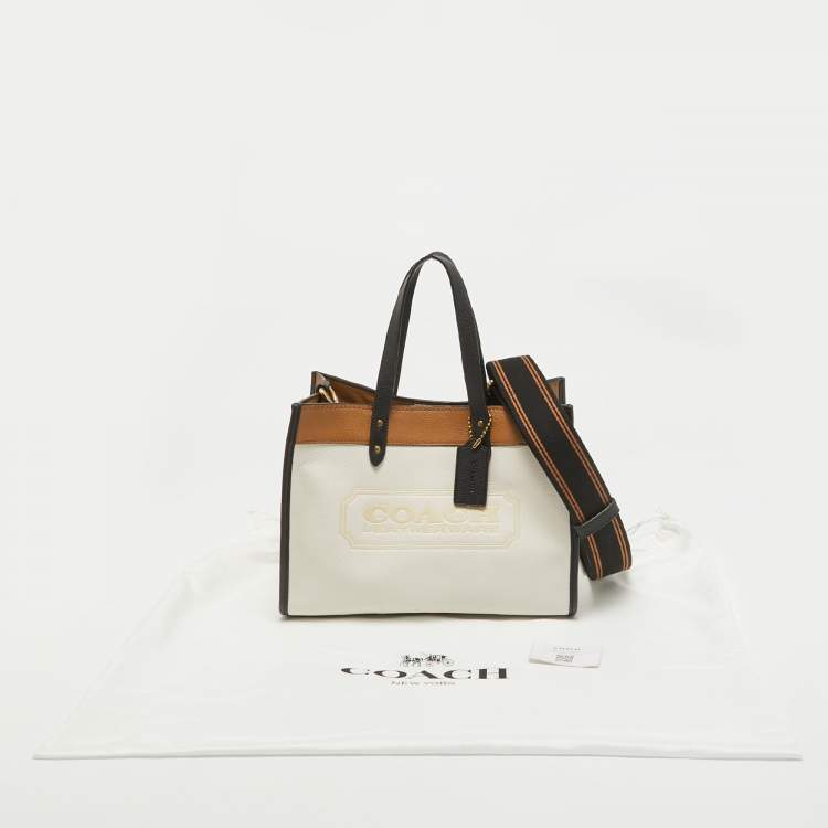 Pre Owned Coach Multicolor Leather Coach Badge Field 30 Tote