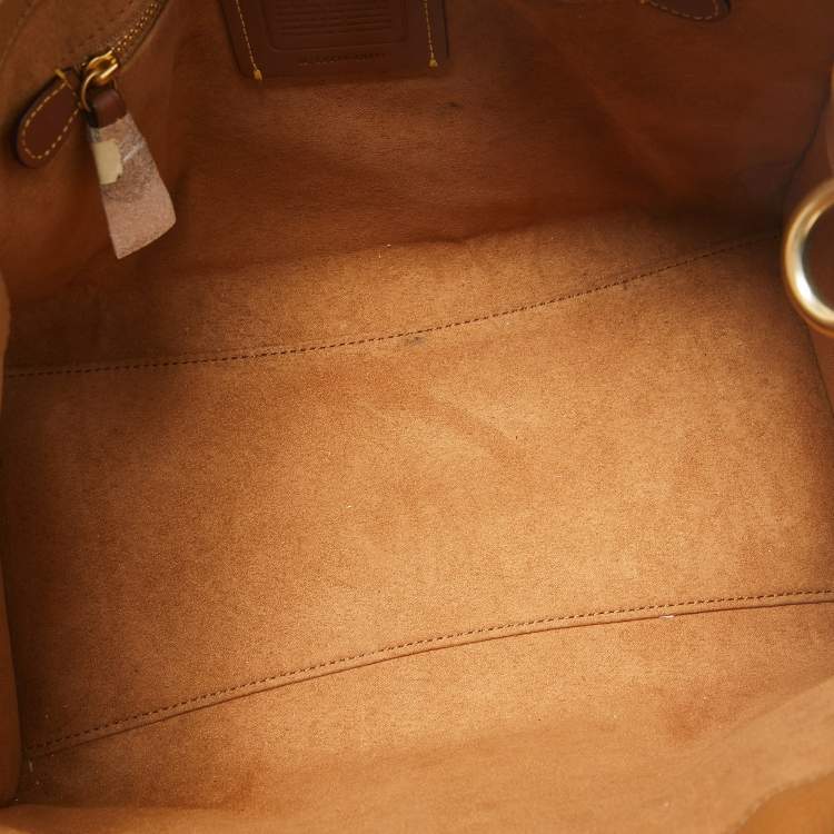 Pre Owned Coach Multicolor Leather Coach Badge Field 30 Tote