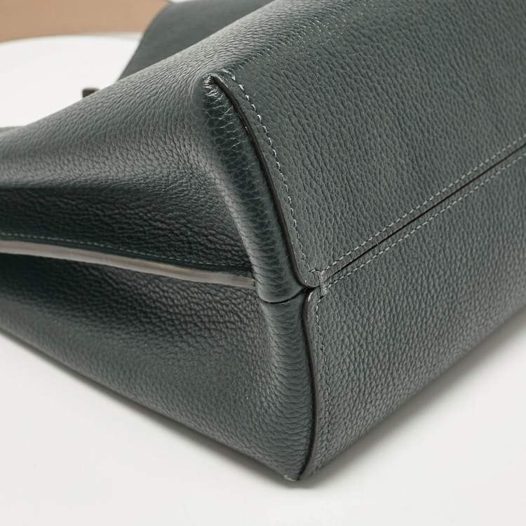 Pre Owned Coach Dark Green Leather Willow Bucket Bag