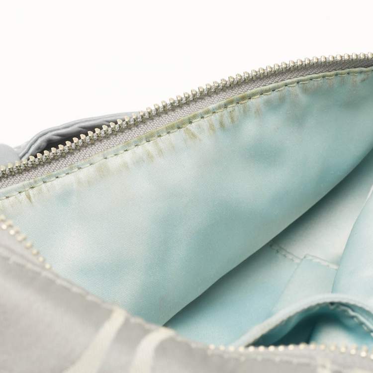 Pre Owned Coach Grey Signature Fabric and Leather Kristin Hobo