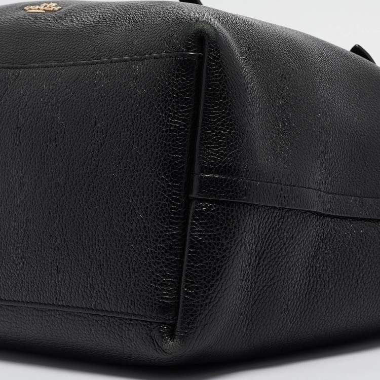 Pre Owned Coach Black Leather Market Tote