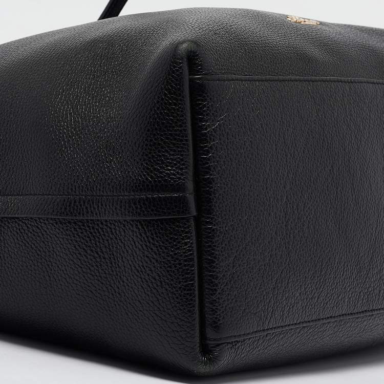 Pre Owned Coach Black Leather Market Tote