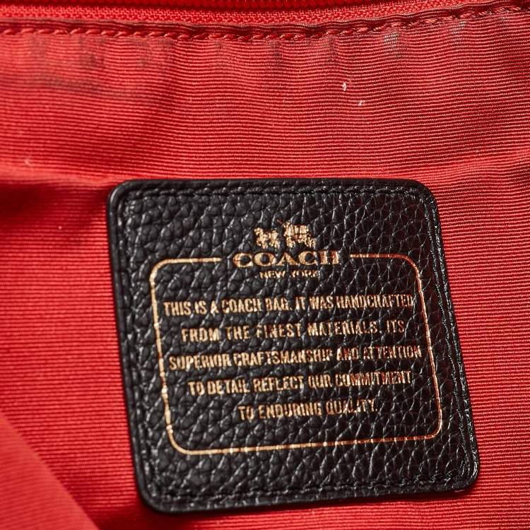Pre Owned Coach Black Leather Market Tote