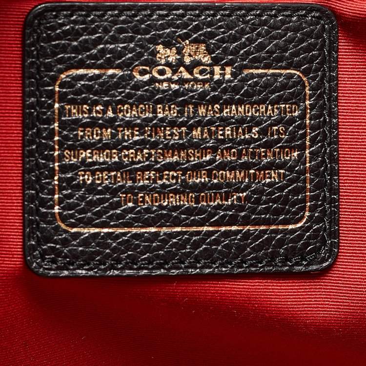 Pre Owned Coach Black Leather Market Tote