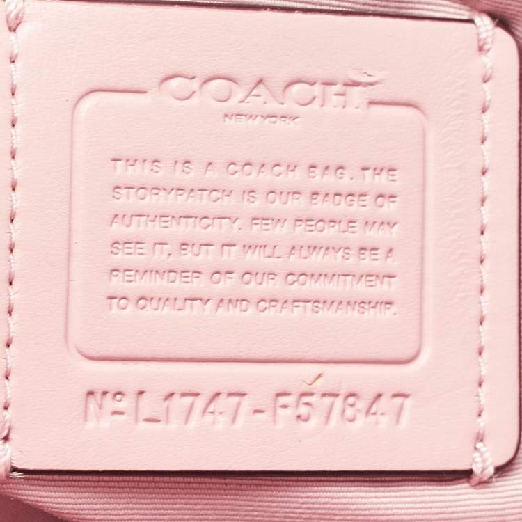 Pre Owned Coach Pink Leather Minetta Tote
