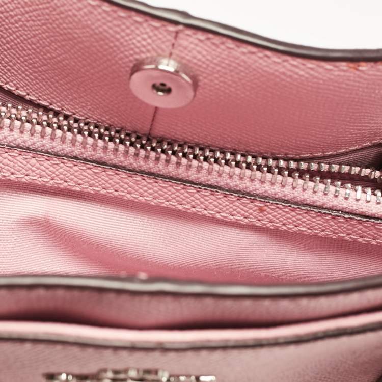 Pre Owned Coach Pink Leather Minetta Tote