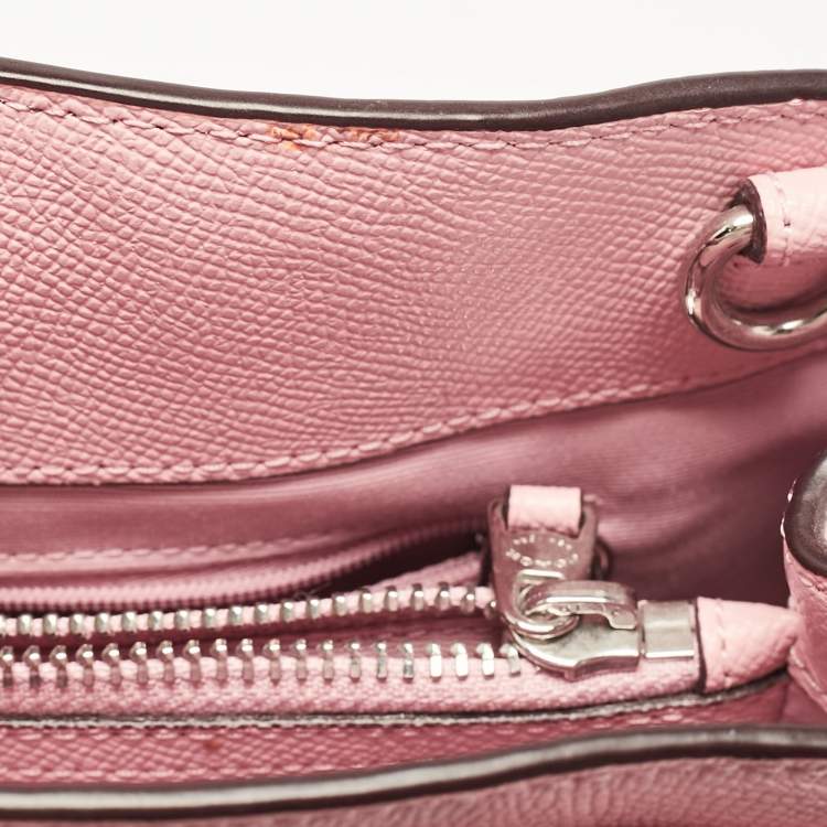 Pre Owned Coach Pink Leather Minetta Tote