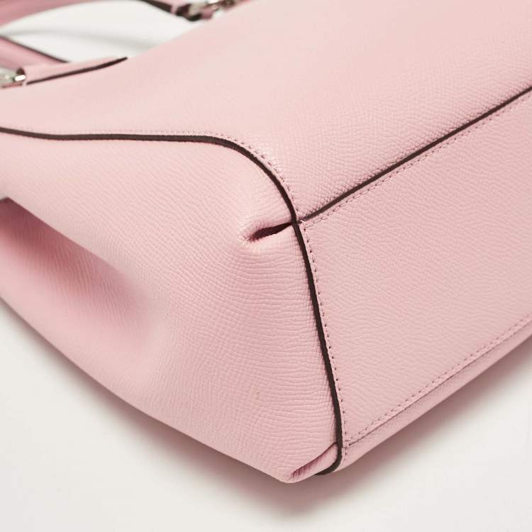 Pre Owned Coach Pink Leather Minetta Tote