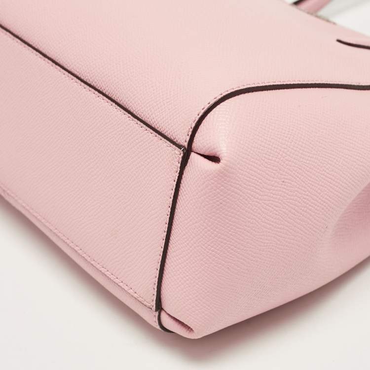 Pre Owned Coach Pink Leather Minetta Tote