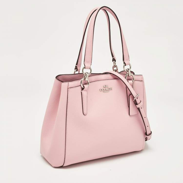 Pre Owned Coach Pink Leather Minetta Tote